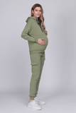 Спортивный костюм для беременных и кормящих 12526 хаки