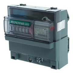 Счетчик Меркурий 201.5 1ф 5-60А 1 класс точн. 1 тариф имп.вых.мех.