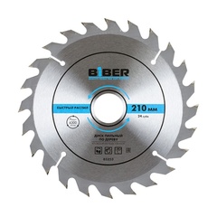 БИБЕР 85253 Диск пильный 210х32-30-25-20-16 z24,быстрый рез (5/25)