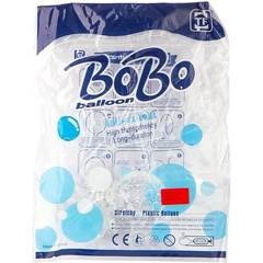К Deco Bubble (Бабл), 10''/20 см, Прозрачный, Растянутый, 5 шт. (В синей упаковке)