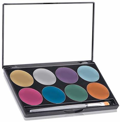 MEHRON Палитра сияющего аквагрима Makeup Paradise AQ Face & Body Paint 8 Color Palette - Brilliant, 8 цветов по 7 г