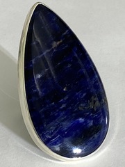 Содалит груша (кольцо из серебра)