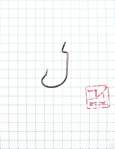 Купить рыболовный крючок Koi Offset Worm № 1, BN, офсетный (10 шт.) KH6201-1BN