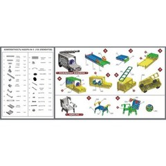 Конструктор металлический"Для уроков труда", №9, 158 элементов