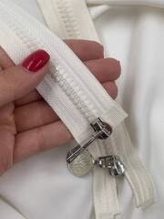 Молния Монкл. двухзамковая тракторная айвори (молочная)