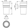 Kludi 2597505 Kludi 25 975 05 VELA S держатель со стаканом хром
