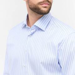 Сорочка мужская 1863 by Eterna Modern Fit 1195-X669-11 в голубую полоску