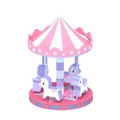 Детский аттракцион 4kids Карусель «Единорожек» c электроприводом