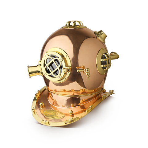 Водолазный шлем подводника в ретро стиле