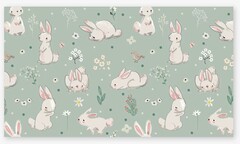 Открытка-конверт, Зайчата, 8*17 см, 5 шт.