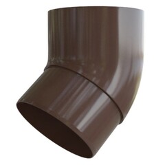 Колено трубы 45 градусов ПВХ Альта-Профиль Элит Коричневый 95 мм