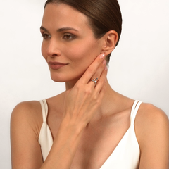 94013147 - Кольцо из серебра разъемное коллекция SKLV | Liquid metal Жидкий металл