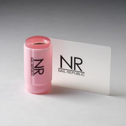 NR Штамп для стемпинга силиконовый, розовый матовый с скрапером