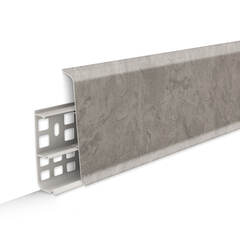 Плинтус напольный ПВХ "Деконика" 547 Лофт светло-серый 2200х85х22 мм