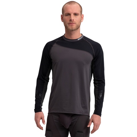 Верх с длин.рукавом BAUER S19 PRO LS BL TOP YTH L сер/черн