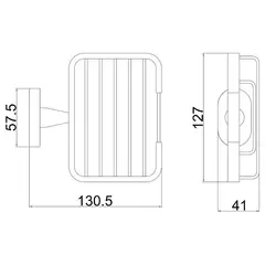 Мыльница металлическая BELZ B90202-1, хром