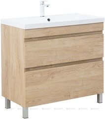 Aquanet 344146 Тумба Нота new 90 напольная 2ящ. цв.дуб светлый (344146) фото