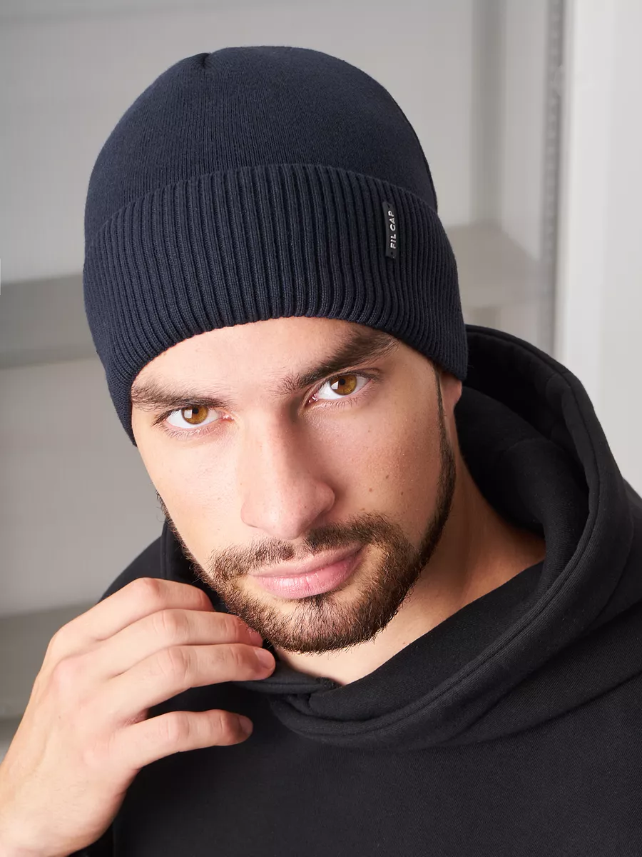 Шапка бини зимняя весенняя с флисом