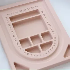 Планшет для сборки колье, 20*25*2 мм, ячейка 16 см, тёплый беж, ФТ027