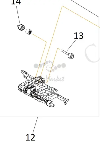 Ролик верхнего лотка Canon QM5-0208 Pickup Arm inc Pickup Rollers Upper Tray
