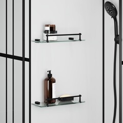 Душевая кабина Niagara Standart (90х90х225) черный, стекло прозрачное
