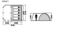 Кемпинговая палатка Trek Planet Vegas 5 (70238)