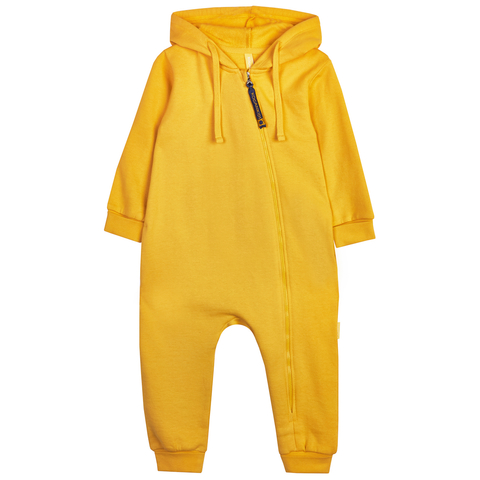 Желтый комбинезон для мальчика из футера KOGANKIDS