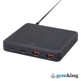 Uniq Surge Mini 100W 4-USB Charging Station Duo Type-C PD & QC 3.0 Gray
