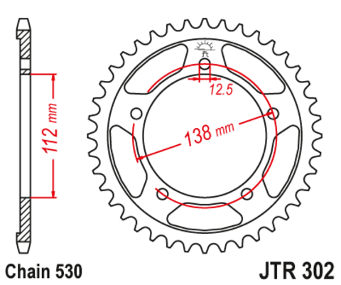 Звезда ведомая JTR302 44ZBK