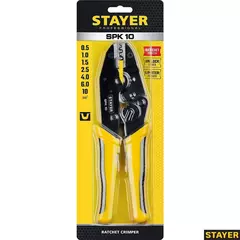 STAYER SPK-10, 0.5 - 10 мм2, пресс-клещи для медных наконечников, Professional (45440)