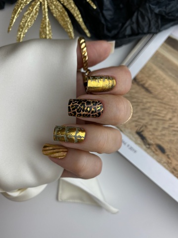 Пленки для маникюра IBDI NAILS 28 GOLD ANIMAL SKIN