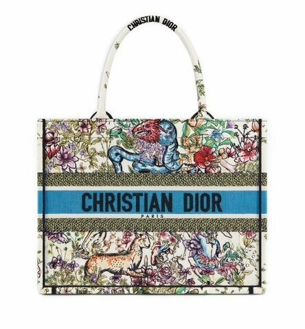Сумка Dior Book Tote, модель среднего формата белый