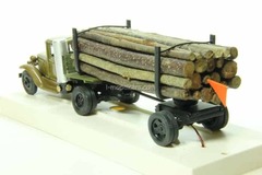 GAZ-42 Timber trailers gas generator with wood LOMO-AVM 1:43