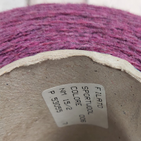 Шерсть 100% SPORTWOOL 15/2 сливово-фиолетовый меланж