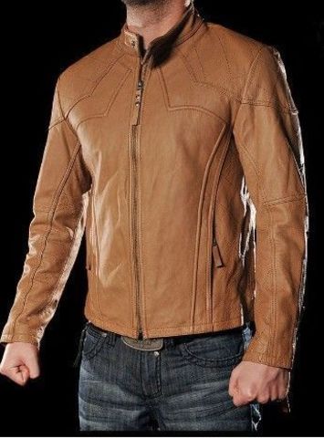 Affliction | Куртка мужская кожаная Silent Tan A1212 перед