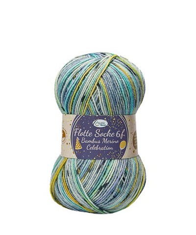 Rellana Flotte Socke Bamboo Merino Celebration 6-ply 7075