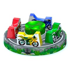 Детская карусель платформа "Мото" (d200 см) с электроприводом