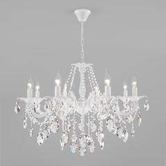 Подвесная люстра 10108/8 белый/прозрачный хрусталь Strotskis