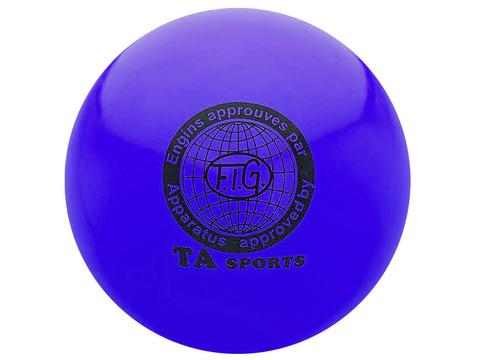 Мяч для художественной гимнастики. Диаметр 15 см. Цвет синиий. :(Т11):