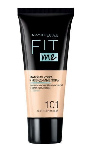 Maybelline Fit Me тональный крем матовая кожа + невидимые поры №101 светло-кремовый