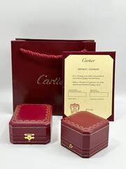 99303- Комплект упаковки  (коробка-футляр)  CARTIER (белая кожа внутри)  для двух обручальных колец lux