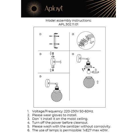 Настенный светильник Aployt Sofi APL.302.11.01