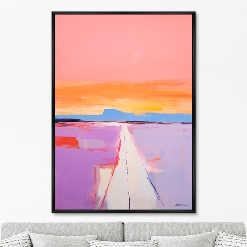 ArtNoMore - Репродукция картины на холсте Landscape collection, Purple and pink, No 1, 2024г.