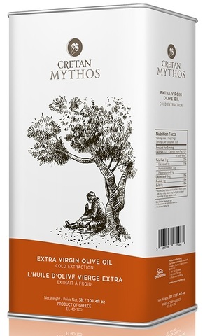 Оливковое масло Cretan Mythos Extra Virgin с острова Крит 3 л жесть