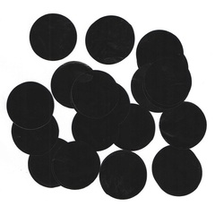 Конфетти фольга Круг, Черный, 3 см, 50 г