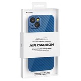 Ультратонкий чехол с защитой камеры K-Doo Air Carbon для iPhone 14 (Синий)