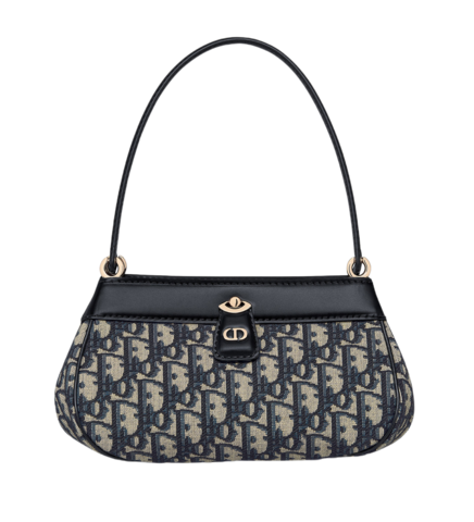 Сумка Dior Key, модель маленького формата темно-синий