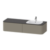 Duravit Happy D.2 Plus Тумба подвесная  354x1600x550мм 2 ящика, DX, цвет: stone grey satin matt HP4954R9292