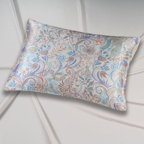 Наволочка 50x70 Mollen Утро жемчужно-белая шелковая