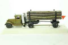 GAZ-42 Timber trailers gas generator with wood LOMO-AVM 1:43